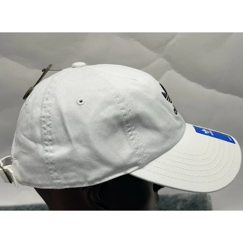 Adidas Boys Adjustable White Washed Relaxed Trefoil Hat